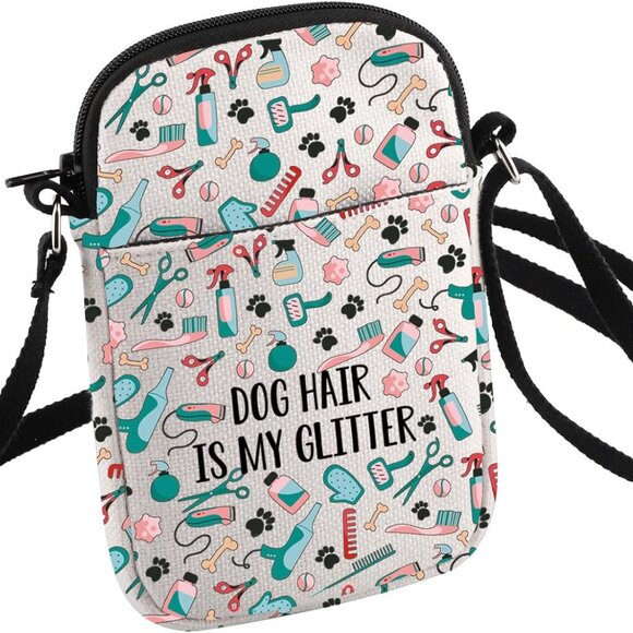 Waterproof Canvas Crossbody Bag for Dog Lovers - Easy to Carry and Clean - Picture 1 of 8